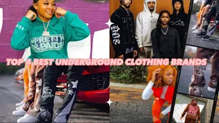 TOP 4 BEST UNDERGROUND CLOTHING BRANDS🔥🥵