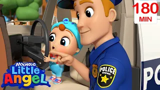 Baby John Learns to be a Police Officer + More |  Little Angel Color Songs & Nursery Rhymes