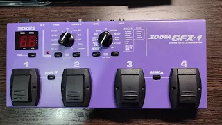 Гитарный процессор  ZOOM GFX 1   -  Знакомство. Три захода в настройки. Видео, от дилетанта)))