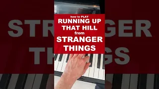 STRANGER THINGS! Piano Tutorial Left Hand! Running Up That Hill -  Kat Bush!  #shorts