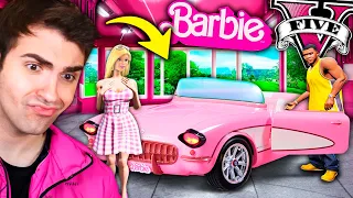 ROBANDO COCHES de BARBIE LA PÉLICULA en GTA 5! 👱‍♀️👿 (Mods)