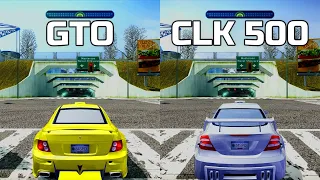 NFS Most Wanted: Pontiac GTO vs Mercedes CLK 500 - Drag Race