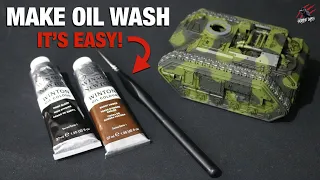 OIL WASH MINIATURES - How To Make & Use Oil Washes For Painting Shading Models