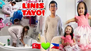 MARUNONG NA TALAGA SI YAREN! MAGLIGPIT TAYO SA BUONG BAHAY! FILIPINA AND TURKISH FAMILY!