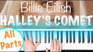 How to play HALLEY'S COMET - Billie Eilish Piano Tutorial