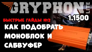 БГ#2 как подобрать сабвуфер под моноблок + бонус! замер DL Audio Gryphon Lite 1.1500 [Быстрые гайды]