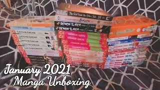 January 2021 Manga Unboxing | 40+ Volumes