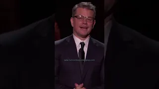 Matt Damon ROASTS George Clooney in front of the President