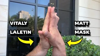 Comparing hand size and arm length with Vitaly Laletin