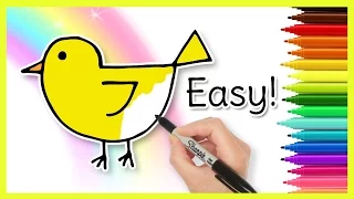 How to Draw a CHICK! Coloring for Kids