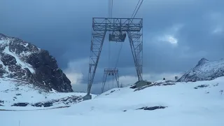 Robiei Luftseilbahn Talfahrt - die spektakuläre Kraftwerk - Seilbahn im Tessin