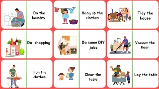 Lesson 1:  Household Chores Vocabulary   | Pictionary #householdchores #englishvocabulary