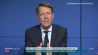 Pressekonferenz des Umweltministeriums zum IPCC-Sonderbericht