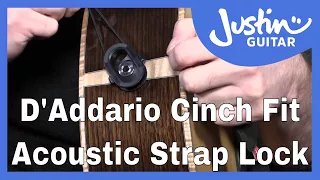 Keep Your Acoustic Guitar Safe! D'Addario Cinch Fit Strap Lock