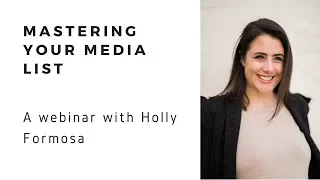 DIY PR Masterclass: Mastering your Media List