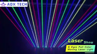 Full Color Moving Head Laser Light 6 Eyes Laser Lighting Show #lightingdesign #lightshow #djlight