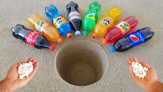 Experiment !! Cola Light, Fanta, Sprite, Pepsi, Yedigün and Mentos Underground