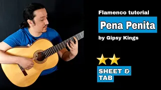 Gipsy kings Pena Penita RUMBA Guitar lesson with sheet,chords & tab #gipsy #guitar