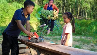 Harvesting Banana fruit garden goes to the market sell, Rainstorm Farm landslide - Build a new farm