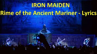 Rime of the Ancient Mariner - Lyrics - Iron Maiden - Live in New Jersey 14 March 2008