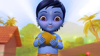 Chinni Krishna - Little Krishna & Fruit Seller | Telugu Rhymes for Children | Infobells