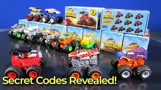 Secret Codes Revealed! Hot Wheels Monster Trucks Mystery Trucks Series 1