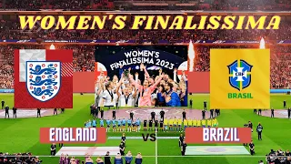 WOMEN'S FINALISSIMA 2023 |ENGLAND VS BRAZIL| GOALS & TROPHY LIFT #finalissima #womensfootball #woso