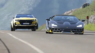 Chevrolet Camaro Bumblebee vs Lamborghini Centenario vs Ferrari SF90 Stradale at Highlands