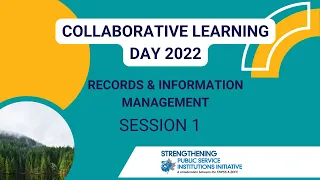 Session 1: RIM 101 | Collaborative Learning Day 2022