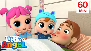 Daddy is Sick | Little Angel | Kids Cartoons & Nursery Rhymes | Moonbug Kids