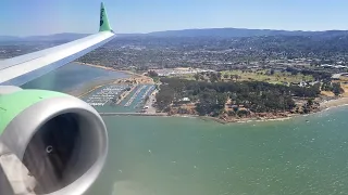 Flair Airlines Boeing 737 MAX 8 Landing at San Francisco (60 fps)