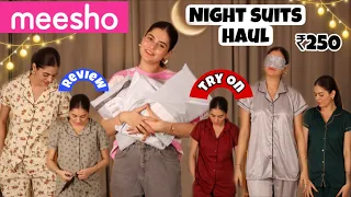 Night Suit 🌙 Sets From MEESHO | Tryon| *Honest Review*| Giveaway