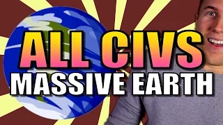 ALL 24 CIVS ON MASSIVE EARTH!! | Civilization 6 Gameplay [Civ 6 AI Only Deity] - Part 1