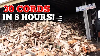 Cutting & Splitting Over 30 Cord of Firewood In 1 DAY!! Hoosier Firewood Hysteria 2024