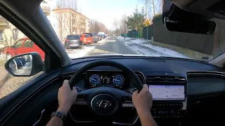 Hyundai Tucson 2021 1 6 T GDI 48V 150HP   POV Test Drive #11 ProAVto