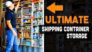 Storage inside shipping container- USE THE ENTIRE WALL to utilize the unused space!