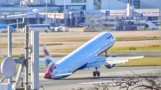 British Airways Plane Aborts Heathrow Landing -  BA Airbus A321