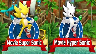 Sonic Dash MOVIE SUPER SONIC vs MOVIE HYPER SONIC - All Characters Unlocked