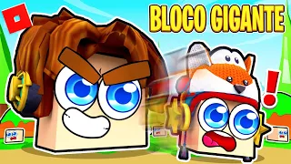 Virei o Bloco Gigante e ataquei o Dudu no Roblox😆