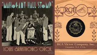 1933, Mahogany Hall Stomp, Louis Armstrong Orch. HD 78rpm