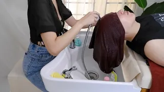 Great quality, relaxing shampoo, she always does her best at her job, Nguyen Hao Vlog