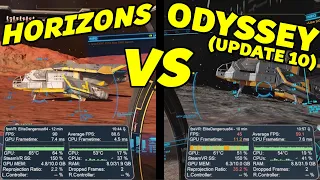 Elite Dangerous VR // HORIZONS vs ODYSSEY (update 10) comparison!