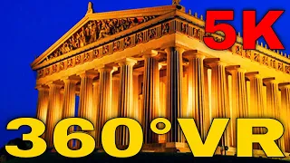 360° VR Walking Tour Parthenon and Erechtheion Acropolis Athens Greece 5K 3D Virtual Reality HD 4K