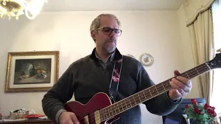 I try to play along Call MeThe Breeze with an  Epiphone Allen Woody bass