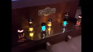 Tube amplifier with green lights and lighting gas zener diodes.Homemade.