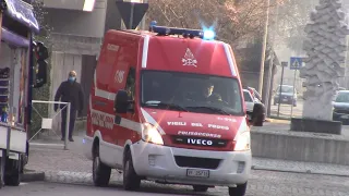 INCENDIO PIZZERIA ARRIVO CARABINIERI+AUTOMEDICA LEGNANO+CARRO SOCCORSO VVF INVERUNO IN SIRENA