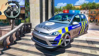 Volkswagen Golf R Police chase | Forza Horizon 5 | Logitech g920 gameplay