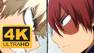 Shoto Todoroki vs. Katsuki Bakugo English Dub [4K]