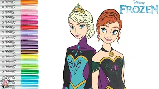 Disney Frozen Anna and Elsa Coloring Book Pages Disney Princess Coloring