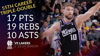 Domantas Sabonis 17 pts 19 rebs 10 asts vs Lakers 23/24 season